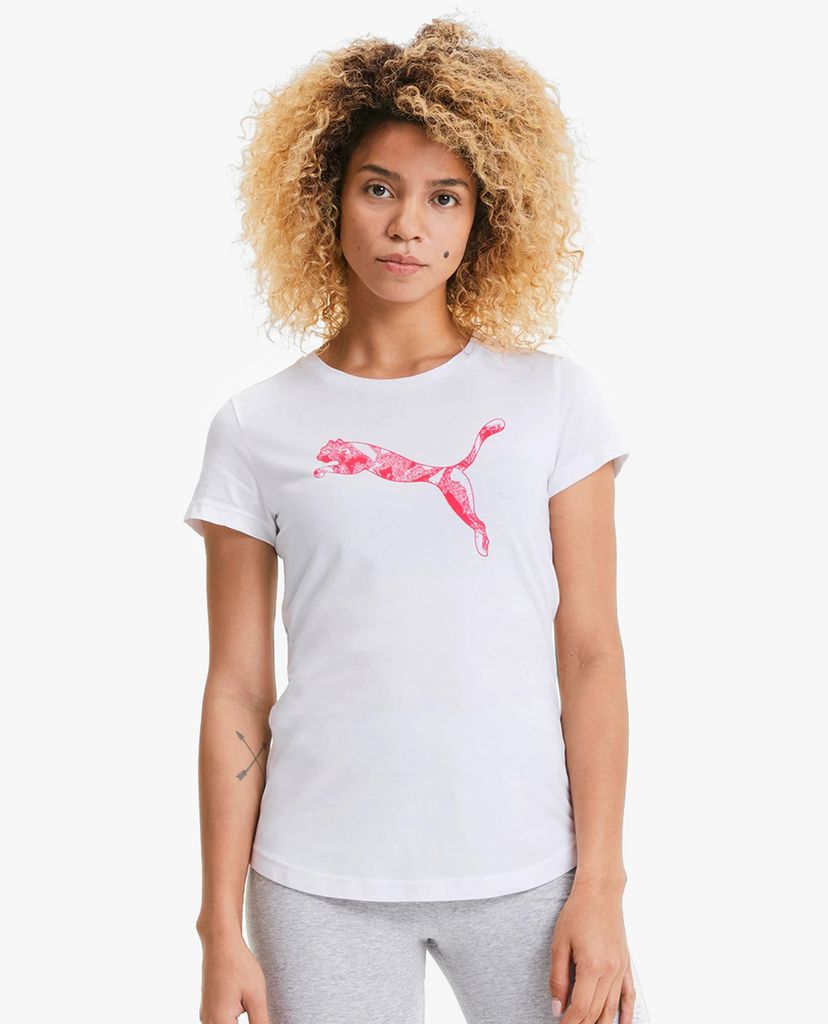 PUMA - Áo thun thể thao nữ cổ tròn tay ngắn TEA