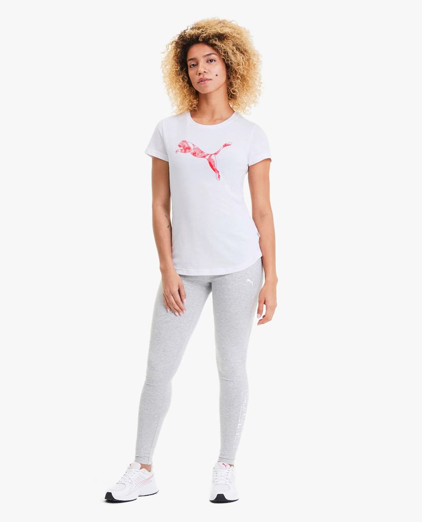 PUMA - Áo thun thể thao nữ cổ tròn tay ngắn TEA