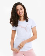 PUMA - Áo thun thể thao nữ cổ tròn ngắn tay Train KA
