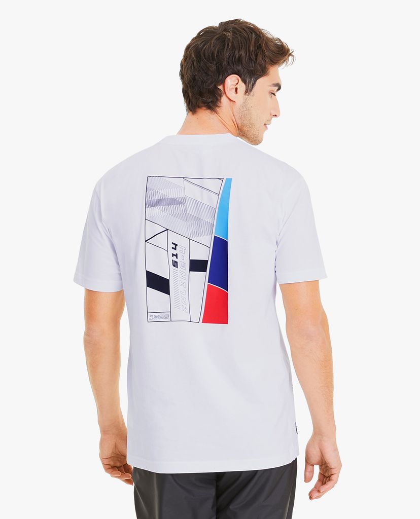 PUMA - Áo thun nam cổ tròn tay ngắn BMW M Motorsport Life Graphic Tee