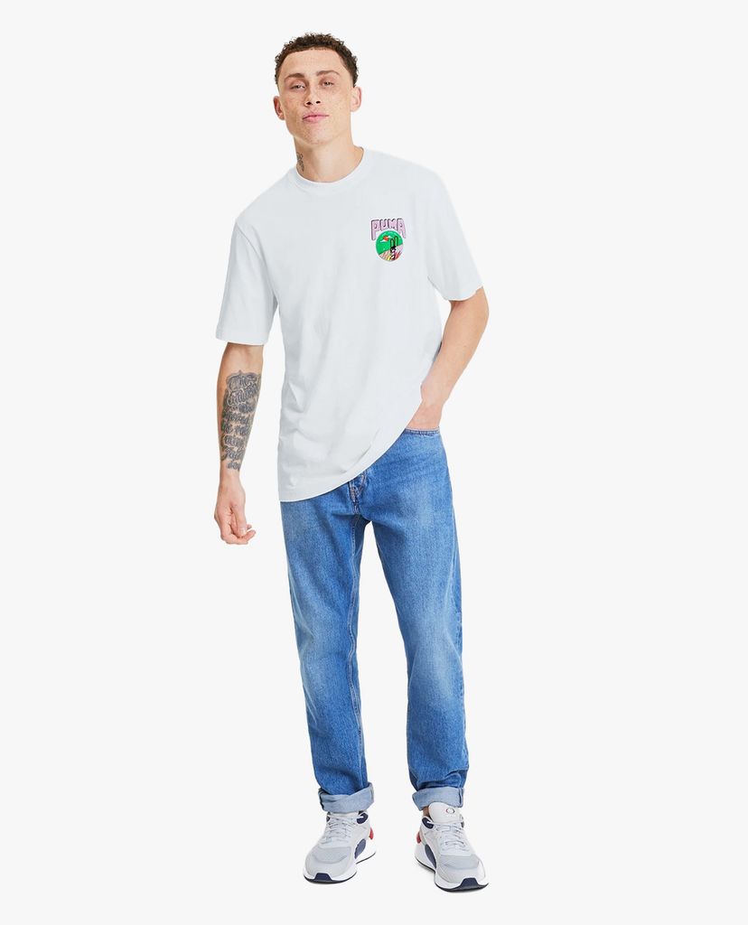 PUMA - Áo thun nam cổ tròn tay ngắn Downtown Graphic