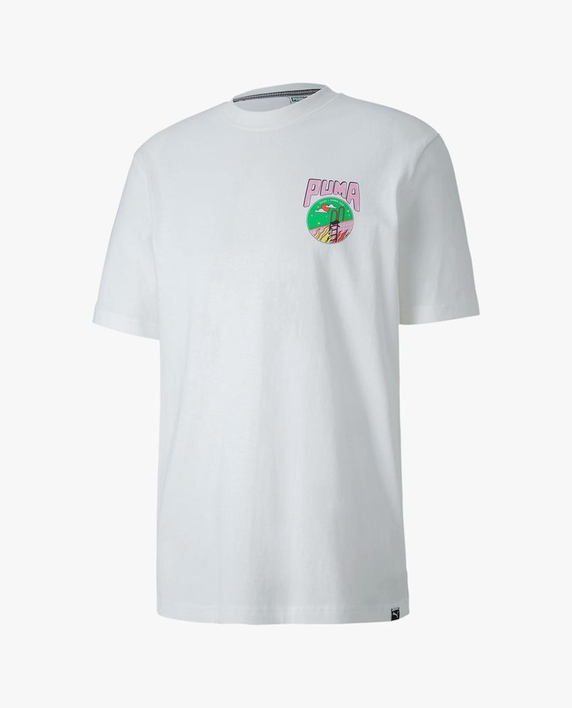 PUMA - Áo thun nam cổ tròn tay ngắn Downtown Graphic