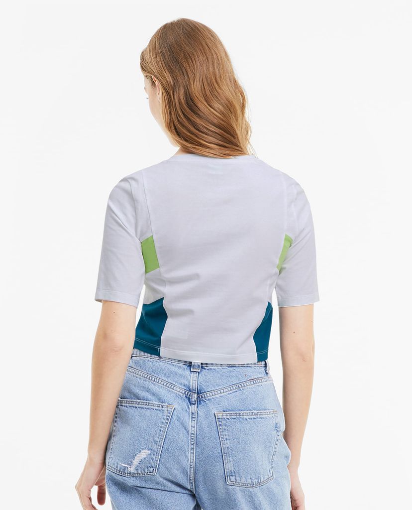 PUMA - Áo croptop nữ cổ tròn tay ngắn TFS Retro Crop