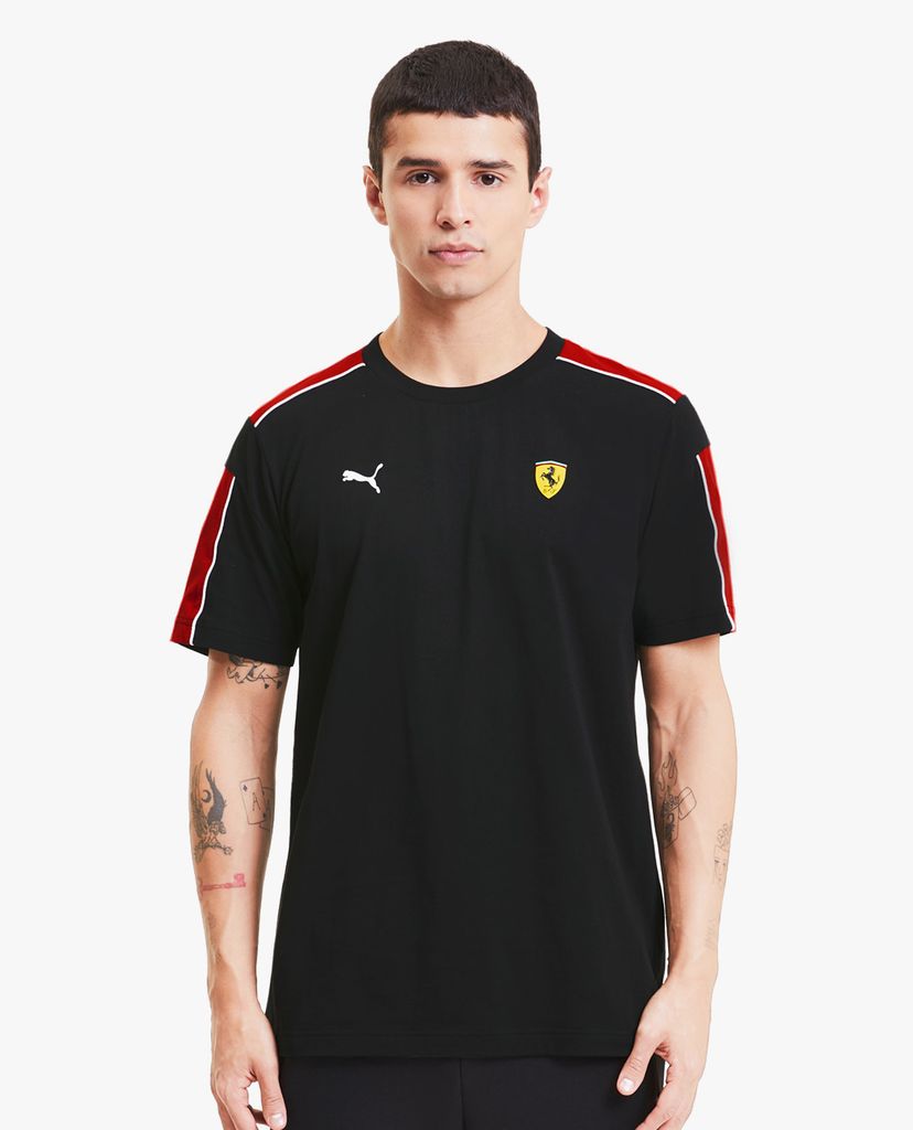 PUMA - Áo thun thể thao nam ngắn tay Scuderia Ferrari Race T7 Motorsport