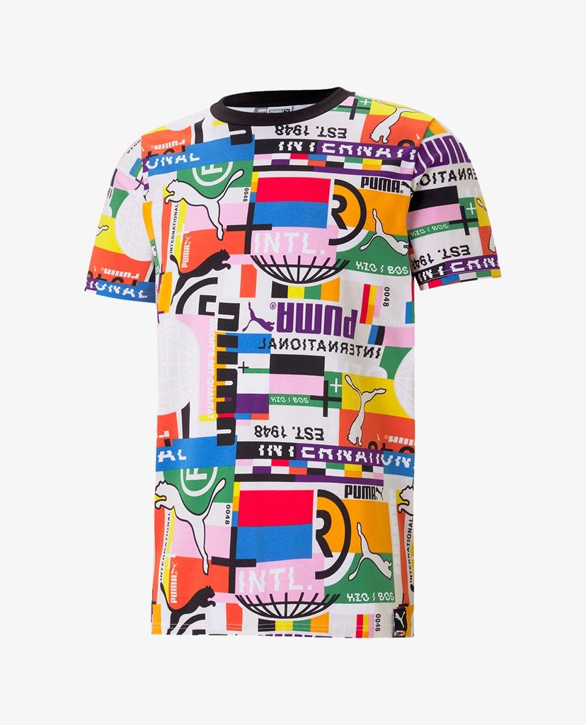 PUMA - Áo thun nam cổ tròn tay ngắn International Sportstyle