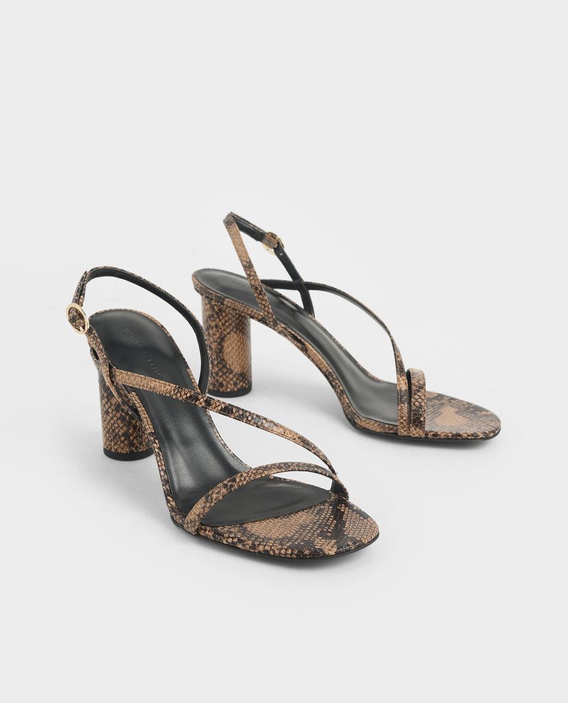CHARLES & KEITH - Giày cao gót Asymmetric Strap Cylindrical