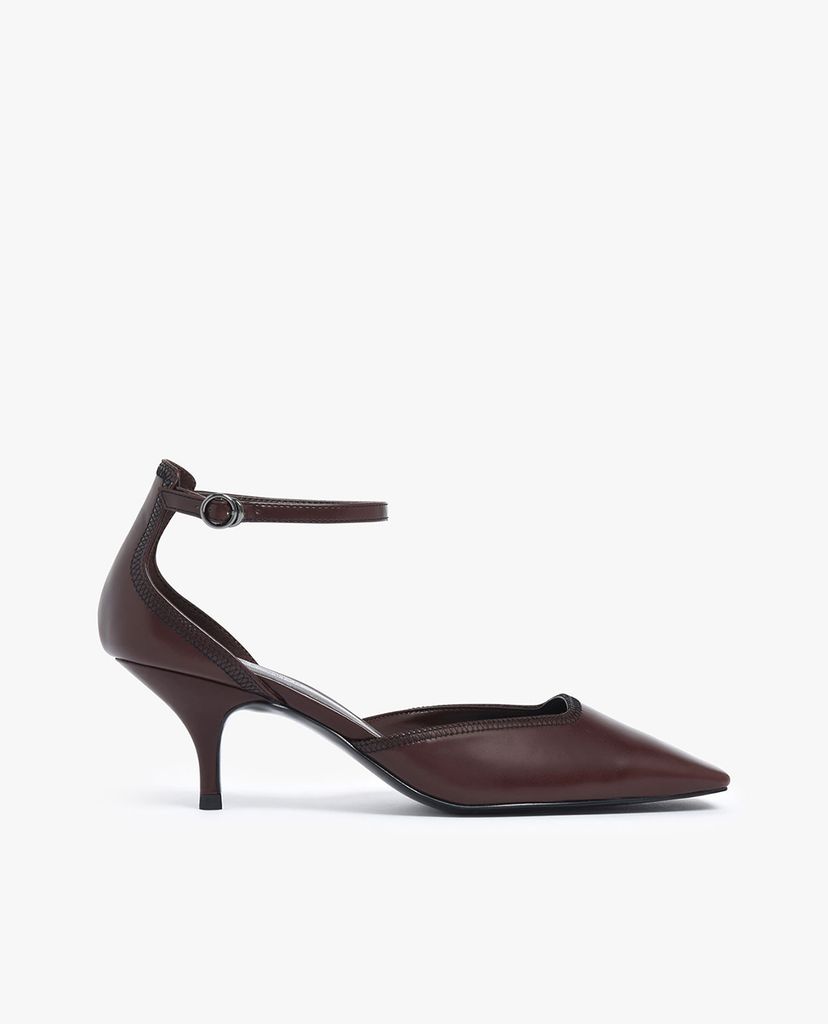 CHARLES & KEITH - Giày cao gót mũi vuông Stitch Detail D Orsay