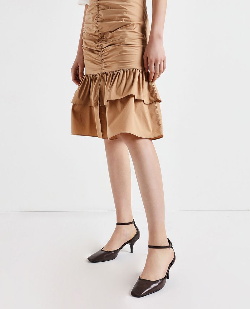 CHARLES & KEITH - Giày cao gót mũi vuông Stitch Detail D Orsay