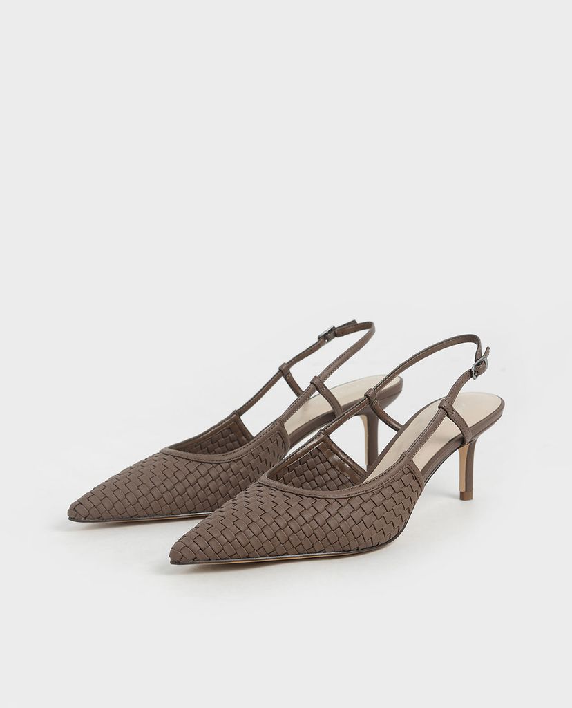 CHARLES & KEITH - Giày cao gót mũi nhọn quai mảnh hiện đại