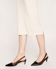 CHARLES & KEITH - Giày cao gót mũi nhọn See Through Effect Metallic