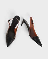 CHARLES & KEITH - Giày cao gót mũi nhọn See Through Effect Metallic