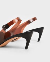 CHARLES & KEITH - Giày cao gót mũi nhọn See Through Effect Metallic