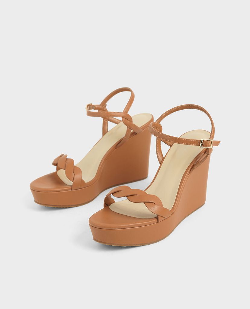 CHARLES & KEITH - Giày đế xuồng hở mũi Twist Strap Platform