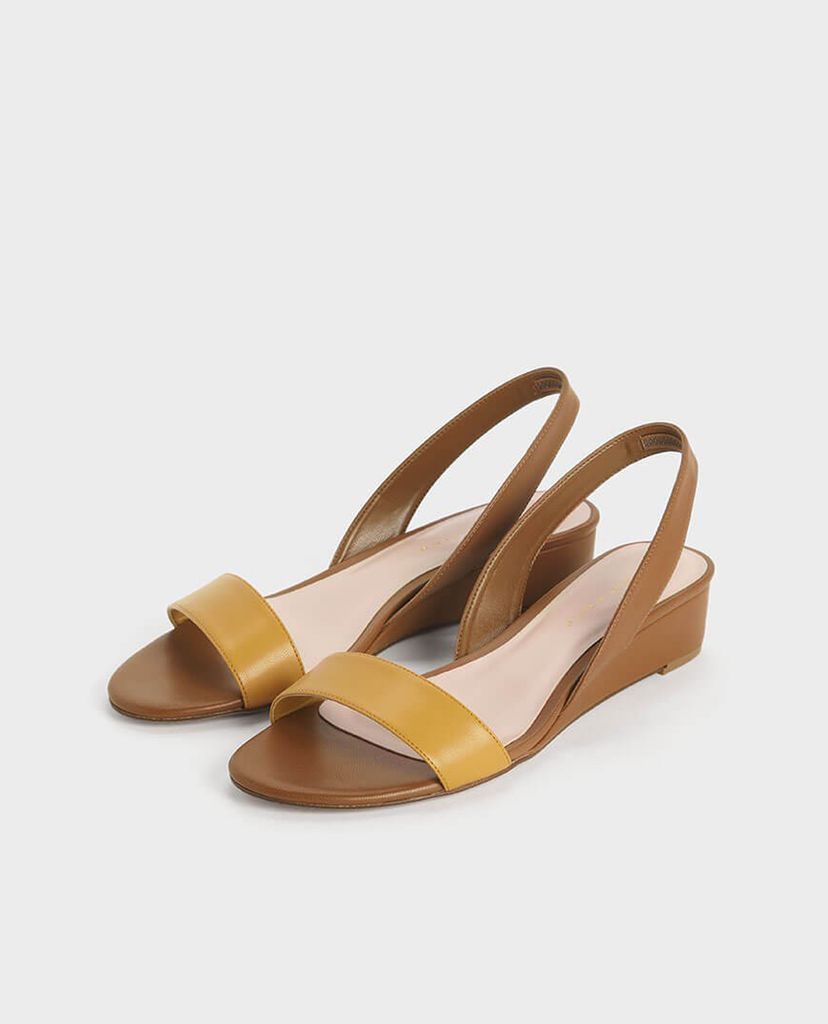 CHARLES & KEITH - Giày đế xuồng Two Tone Low Slingback