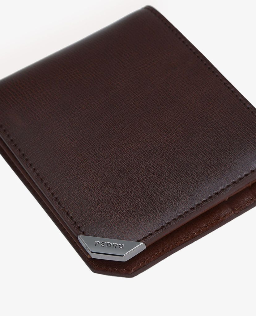 PEDRO - Ví nam da dạng gập Textured Leather Bi Fold