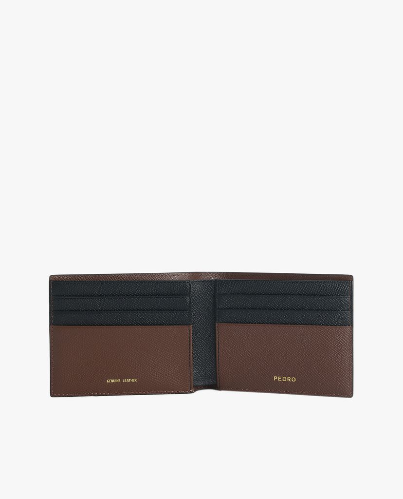 PEDRO - Ví nam da dạng gập Textured Leather Bi Fold