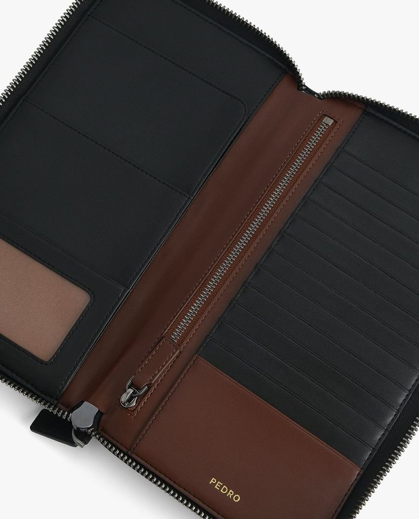 PEDRO - Ví nam chữ nhật Textured Leather Travel Organiser