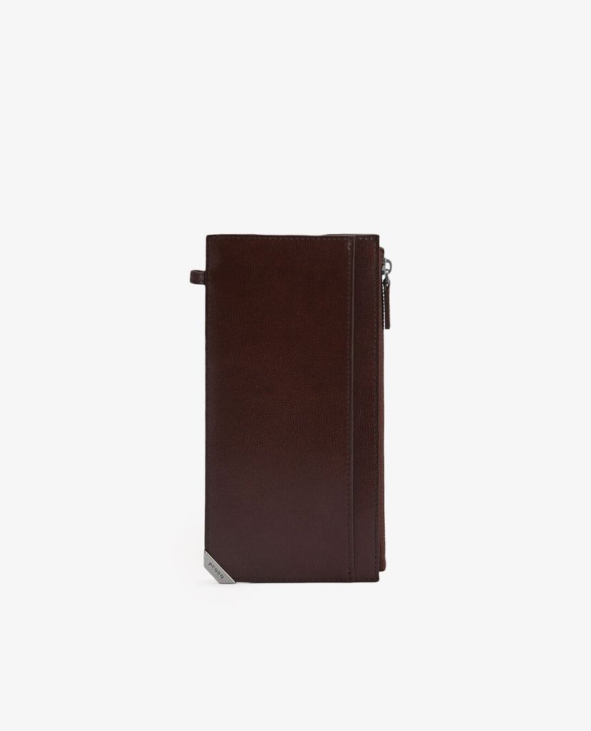 PEDRO - Ví nam cầm tay dáng dài phối ngăn đựng name card Textured Leather