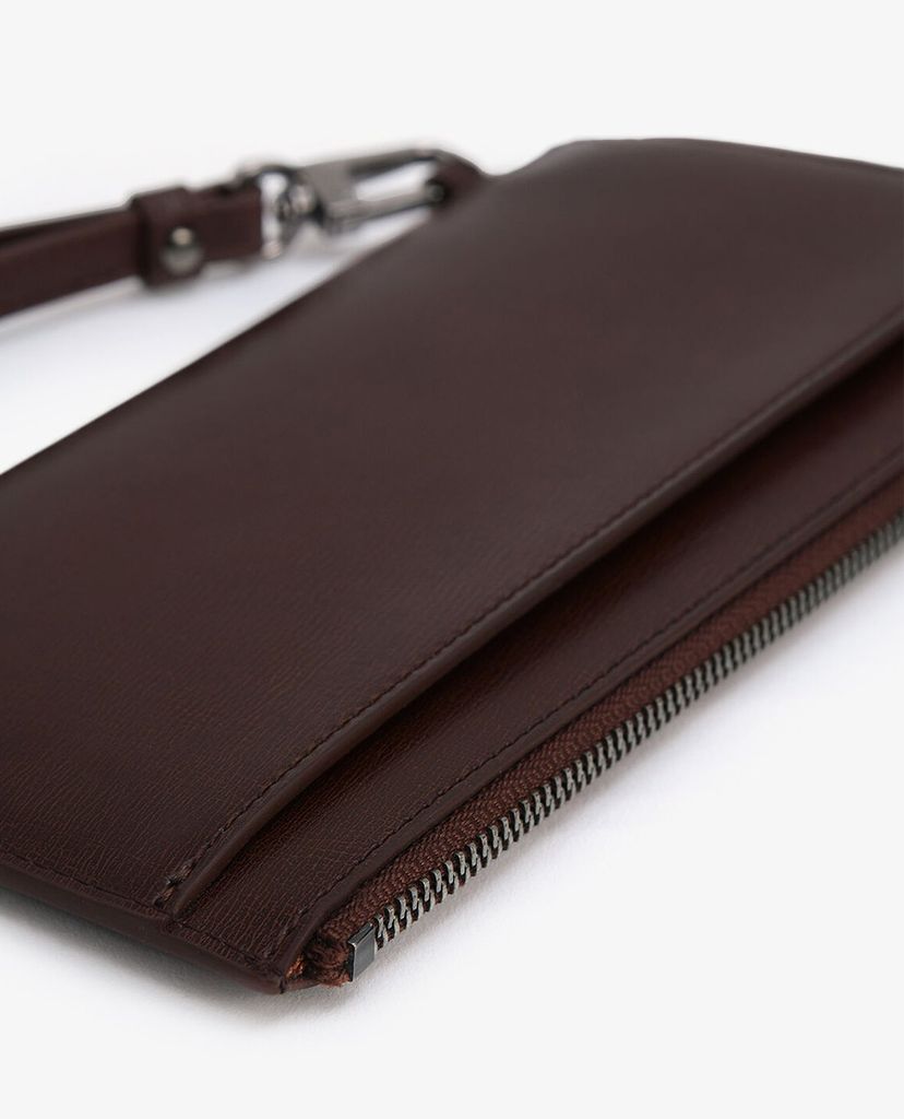 PEDRO - Ví nam cầm tay dáng dài phối ngăn đựng name card Textured Leather