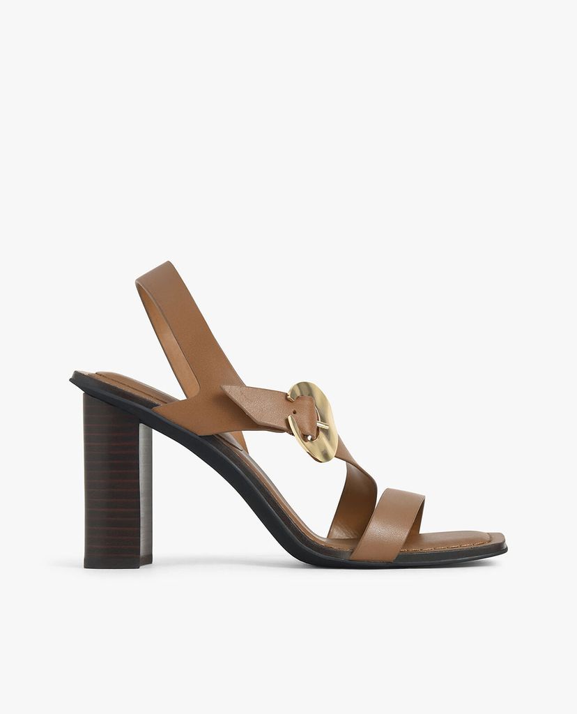 CHARLES & KEITH - Giày cao gót quai ngang Leather Hammered