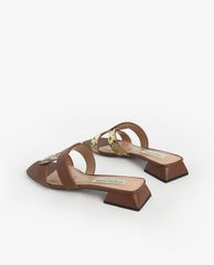 CHARLES & KEITH - Giày mules nữ quai ngang Leather Cut Out