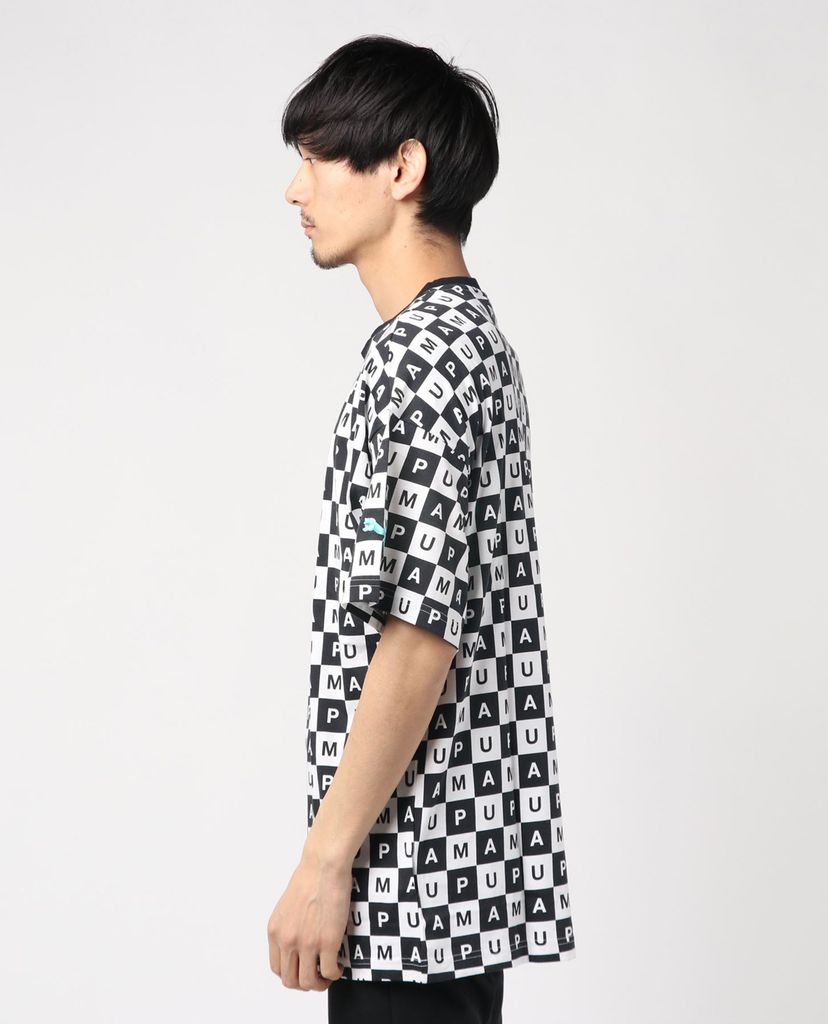 PUMA - Áo thun nam họa tiết ô vuông Checkboard AOP