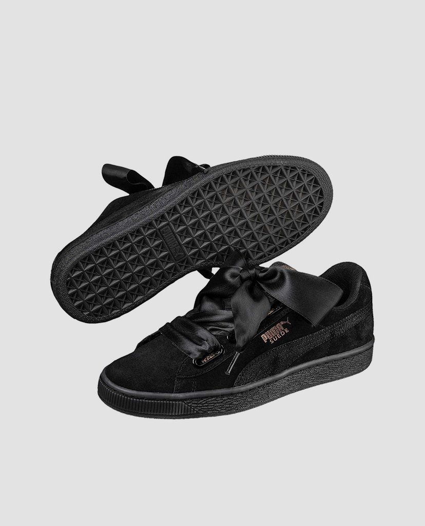 PUMA - Giày sneaker nữ da lộn Suede Heart Arctica