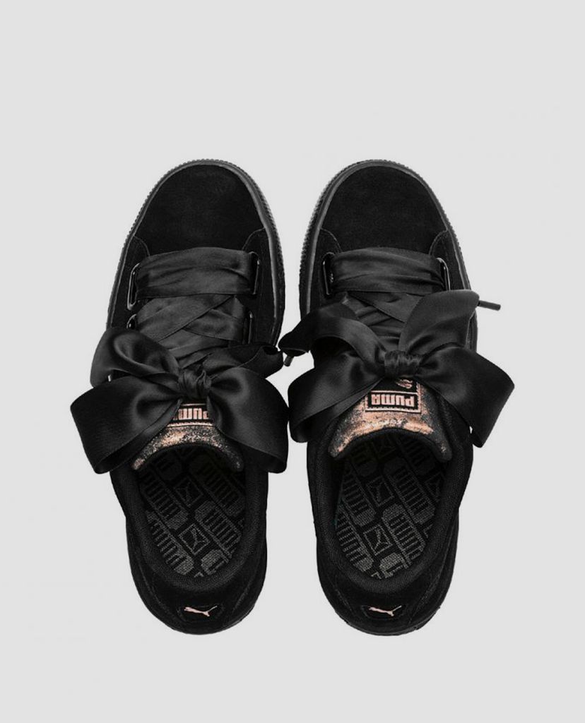 PUMA - Giày sneaker nữ da lộn Suede Heart Arctica