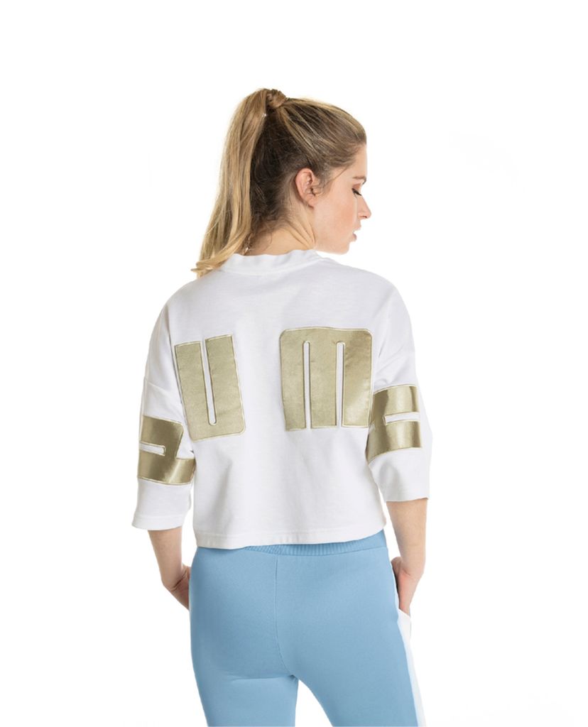 PUMA - Áo croptop nữ tay ngắn Retro