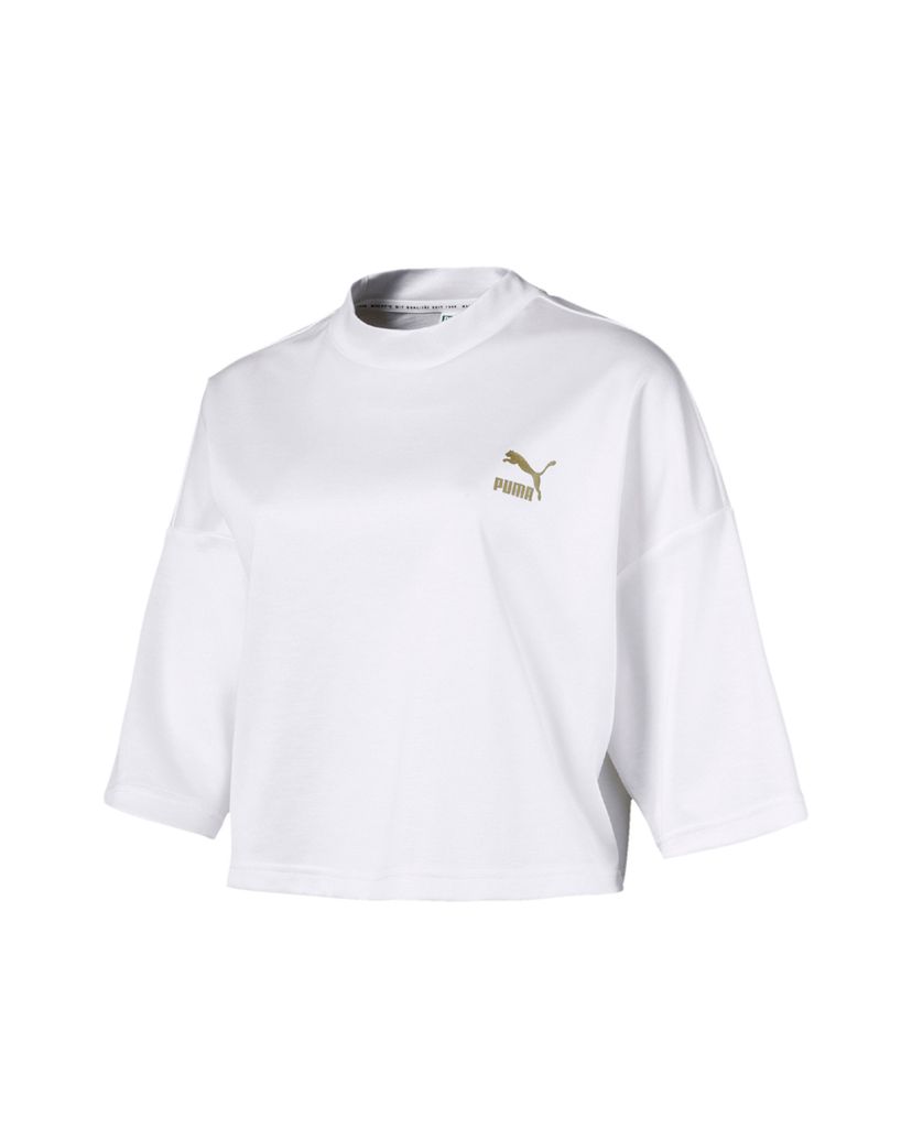 PUMA - Áo croptop nữ tay ngắn Retro