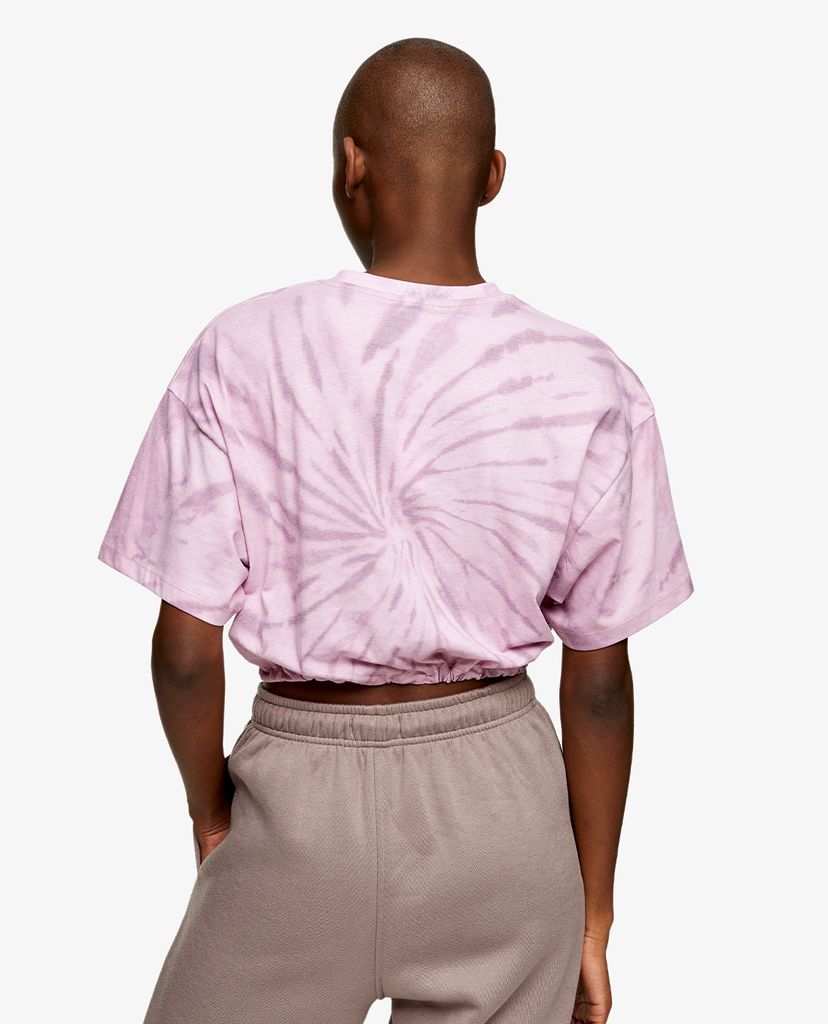 TOPSHOP - Áo thun nữ croptop Pink Tie Dye Mystic Bubble