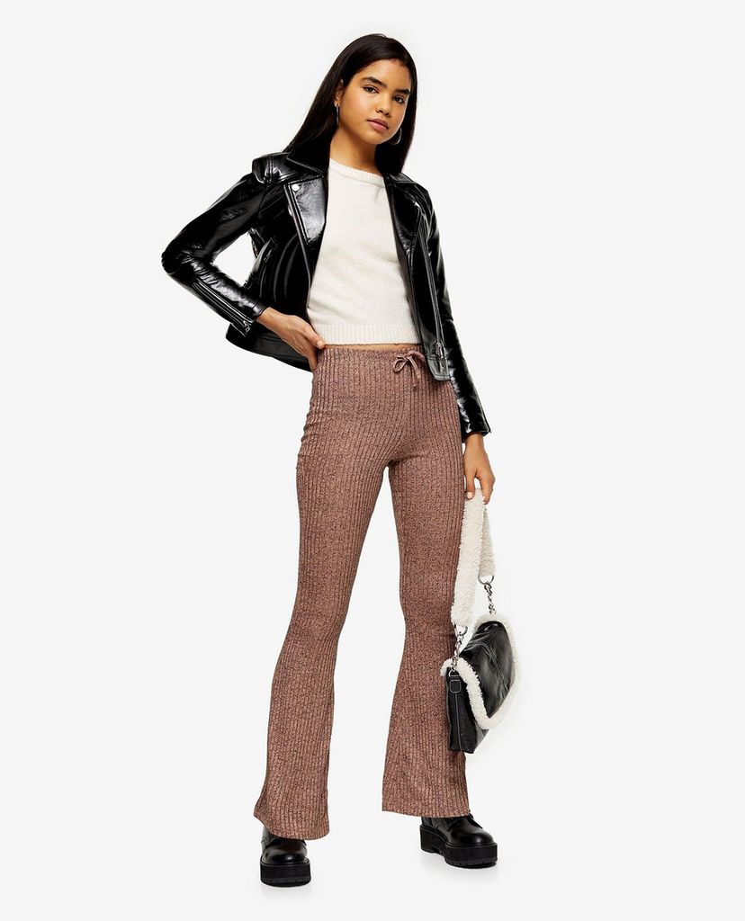 TOPSHOP - Quần kiểu nữ ống loe Pink Marl Flare