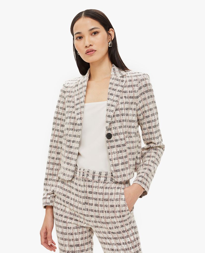 TOPSHOP - Áo blazer nữ tay dài phom croptop Jersey