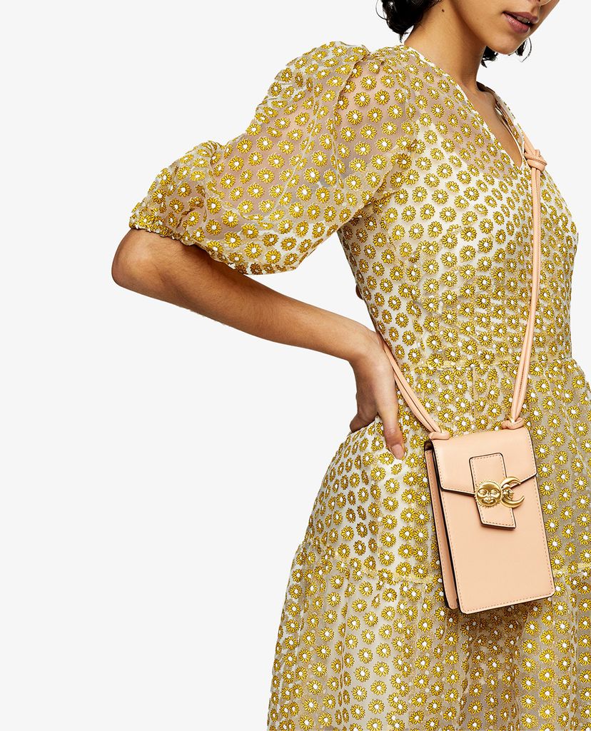 TOPSHOP - Túi đeo chéo nữ chữ nhật North/South Pink Sun Moon