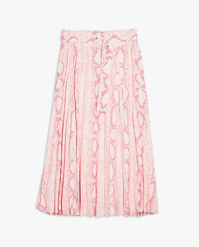 TOPSHOP - Chân váy midi Pink Snake Pleat
