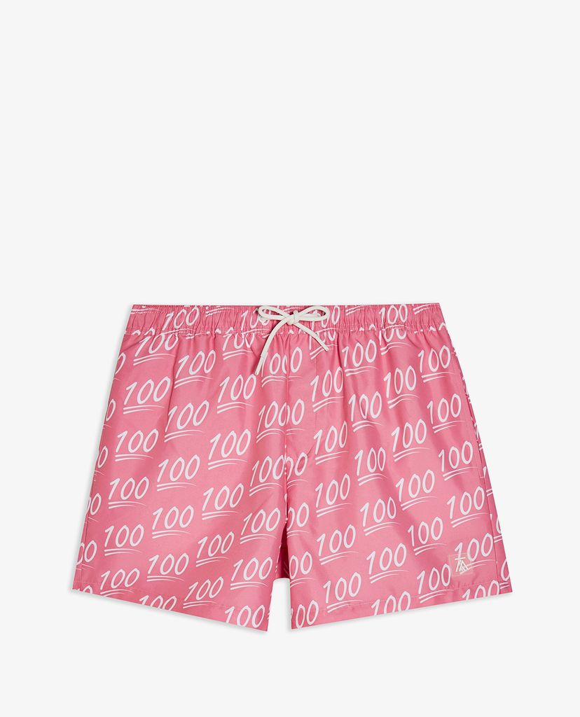 TOPMAN - Quần shorts bơi nam CONSIDERED 100 Motif Print
