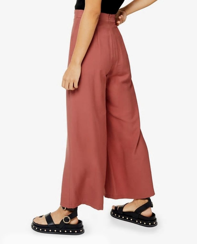 TOPSHOP - Quần kiểu nữ ống rộng xẻ lai thời trang