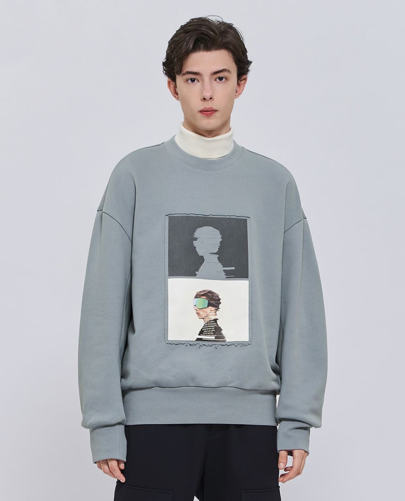Áo sweater nam họa tiết mặt người