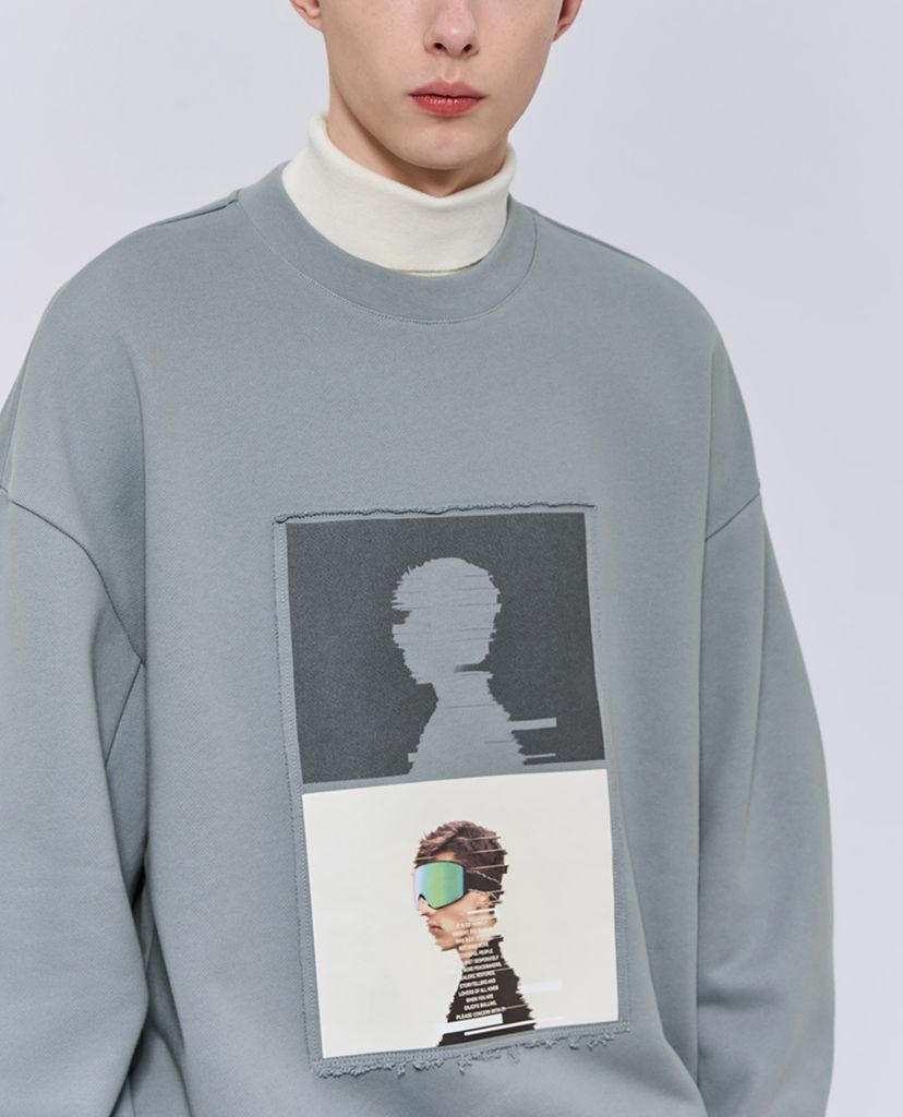 Áo sweater nam họa tiết mặt người