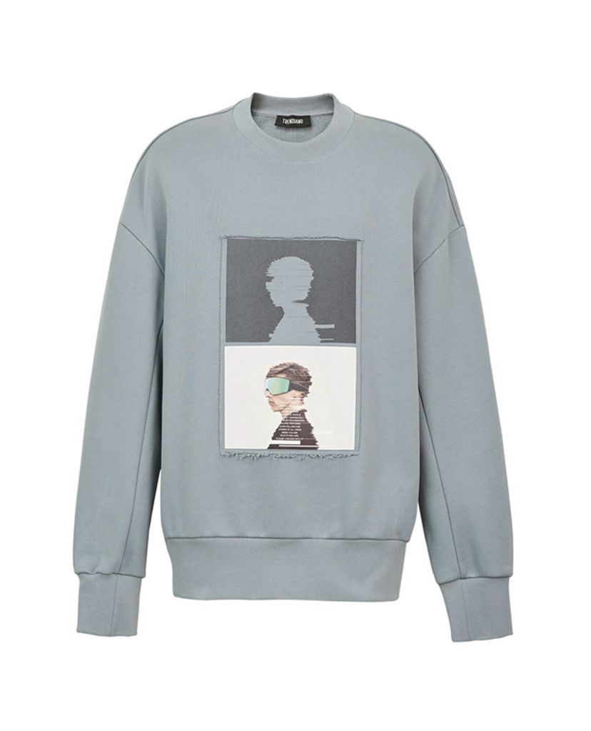 Áo sweater nam họa tiết mặt người