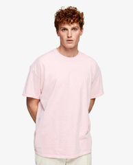 TOPMAN - Áo thun nam cổ tròn ngắn tay Pink Paris Vertical Overdye