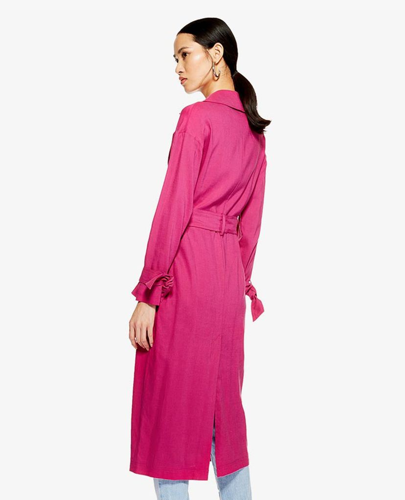 TOPSHOP - Áo blazer nữ tay dài phối thắt lưng xẻ tà thời trang