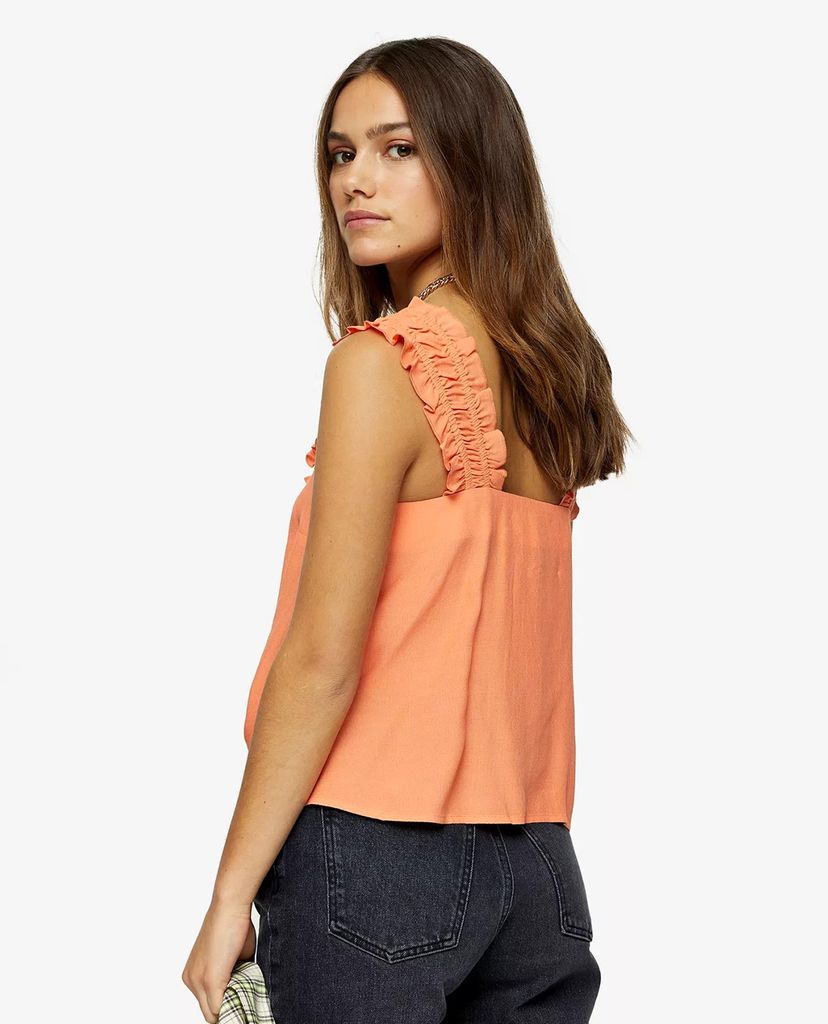 TOPSHOP - Áo kiểu nữ sát nách PETITE Coral Button