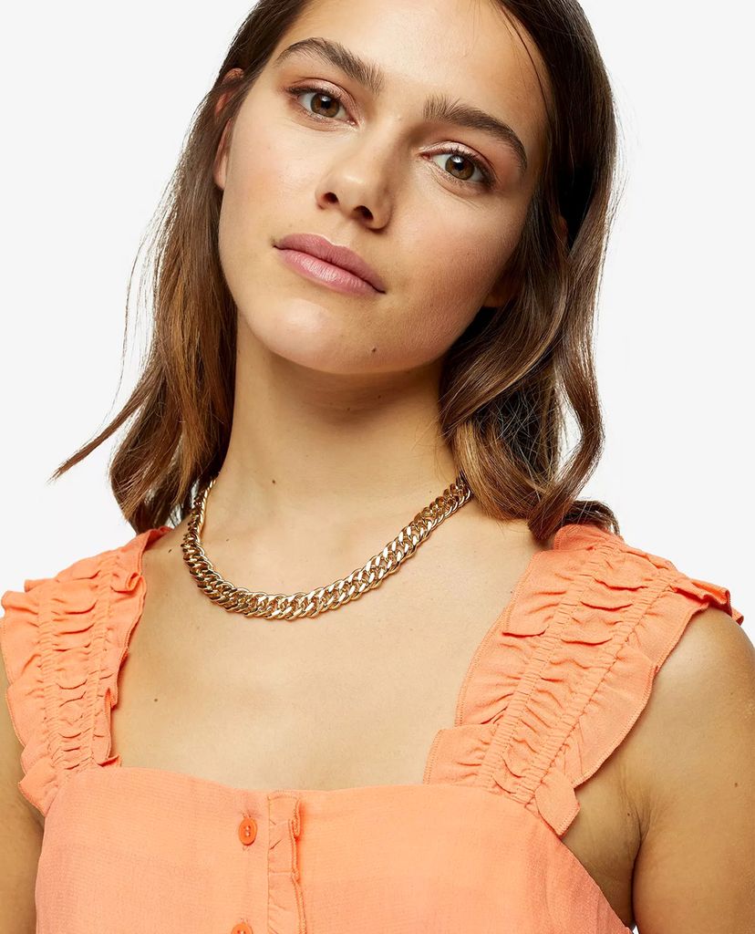 TOPSHOP - Áo kiểu nữ sát nách PETITE Coral Button