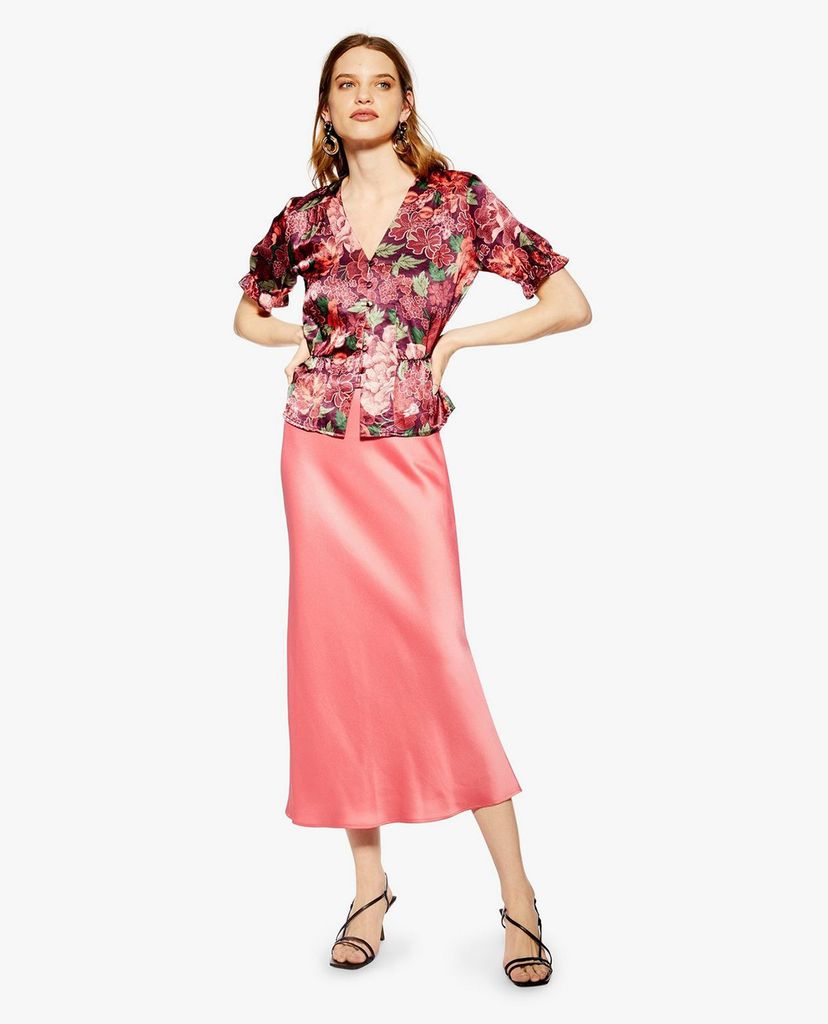 TOPSHOP - Chân váy midi phom suông Satin Bias