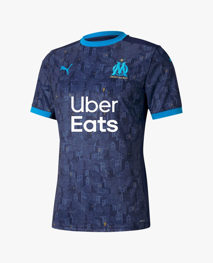 PUMA - Áo thun thể thao nam Olympique de Marseille Away Replica Teamsport