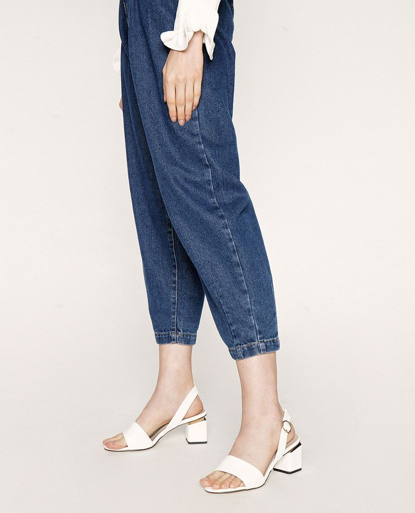 CHARLES & KEITH - Giày cao gót đế vuông Slingback Block