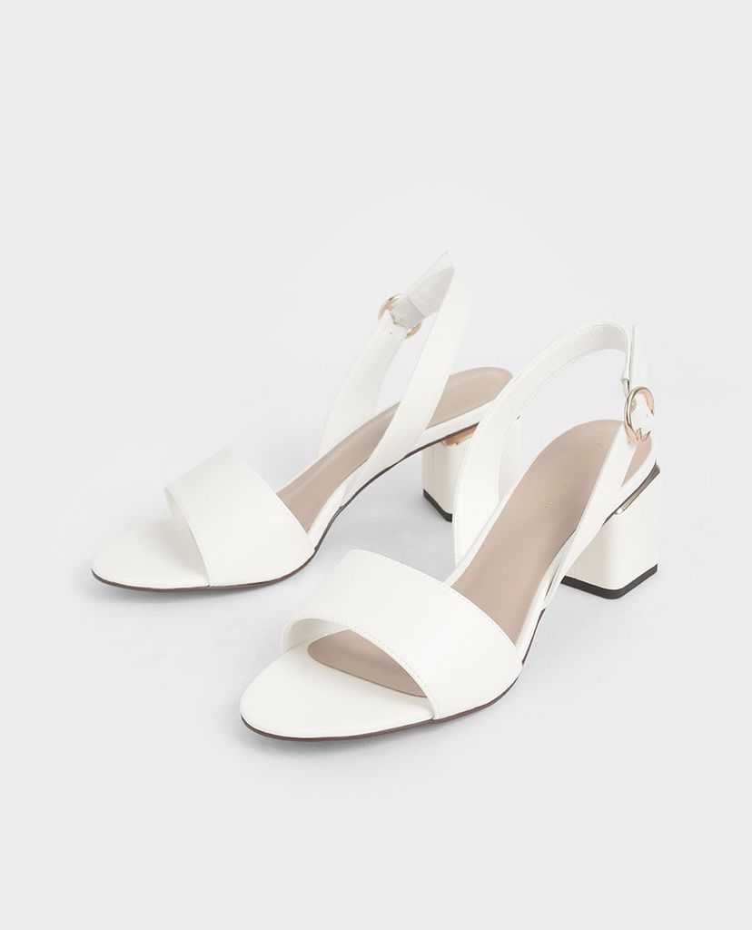 CHARLES & KEITH - Giày cao gót đế vuông Slingback Block