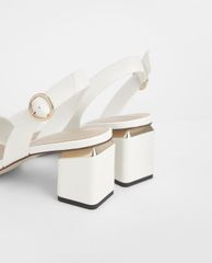 CHARLES & KEITH - Giày cao gót đế vuông Slingback Block