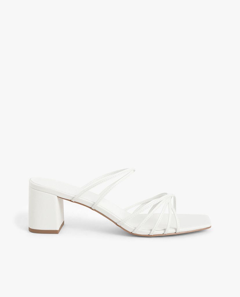 CHARLES & KEITH - Giày cao gót quai ngang mảnh Strappy Square Toe